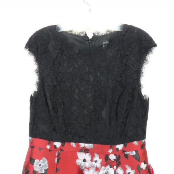 NWT Aidan Mattox Floral Lace Metallic Jacquard 12 - Picture 5 of 10